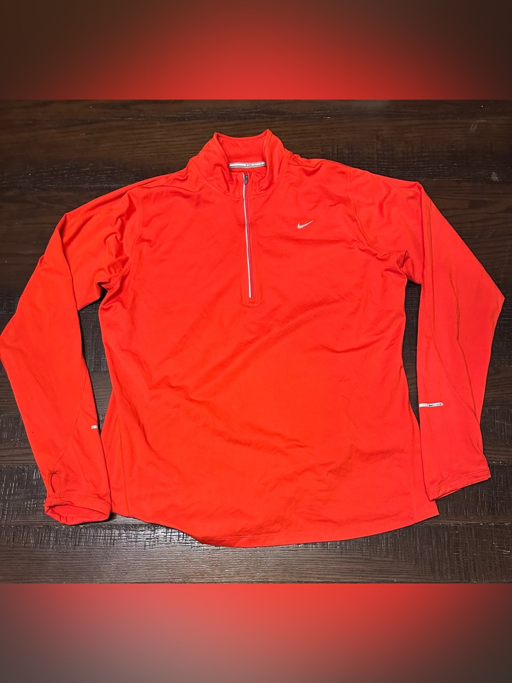 Nike Women’s Dri-Fit Element Running Quarter Zip 1/4 Red XL Pullover Active